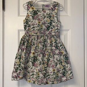 F&F White Floral Sundress with Pink, Yellow & Green Print